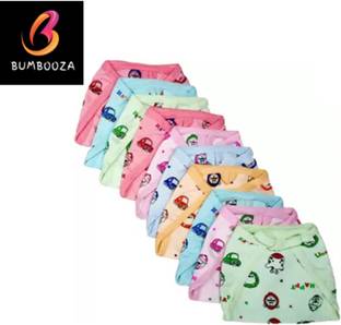 BUMBOOZA Pack of 10 Babies Hosiery Soft U-Shaped Cotton Nappy Reusable & Washable
