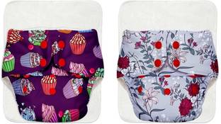 Superbottoms Basic 2 Shell + 2Pad Cotton Cloth Diaper For Baby With Quick Dry Pad