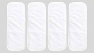 Hokista Reusable Baby Cloth Diaper Wet free Inserts Washable White Nappy (Pack of 4)