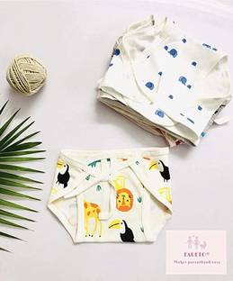 Fareto New Born Baby 12 Single Layer Cotton Nappies | Washable | Reusable (0-6 Months)