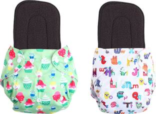 Momease Print Reusable Cloth Diapers + Insert Pad Washable 100% AbsoMomease