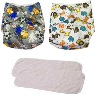Jaydison Free Size Reusable Cloth Diaper With 2 Dry Feel Absorbent Soaker Pad (3M-3Y)#3