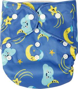 Bumpers Premium & Ultra Soft Organic Cloth Diaper for babies Pack of 1, Royal Blue