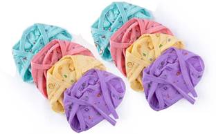 Xy Decor Cotton Nappies for new born baby 8 Pack Langot Washable Nappies, Multicolour