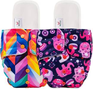 MYLO Baby Leak-Proof Baby Cloth Diaper | Reusable, Washable & Adjustable, 3M-3Y