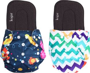 texla Print Reusable Cloth Diapers + Insert Pad Washable 100% Absorption 0-3 Yrs ZSF3T
