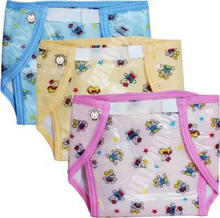 PIKIPOO Waterproof Velcro Nappy Washable Reusable Soft Plastic Diaper Nappy (0-6 Months)