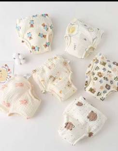 Wooattire Reusable Baby Cloth Diaper Pants with Cute Prints (Pack of 6)