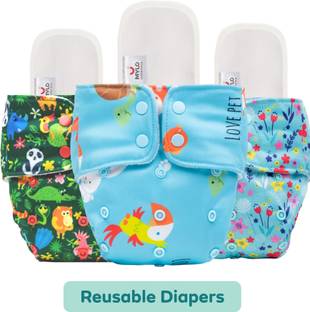 MYLO Baby Leak-Proof Baby Cloth Diaper | Reusable, Washable & Adjustable, 3M-3Y