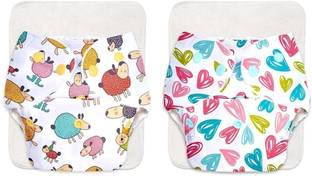 Superbottoms Pack of 2 BASIC Reusable Cloth Diapers for Babies | Adjustable & Washable |3M-3Y