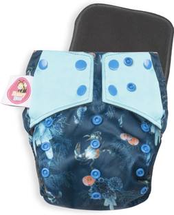 Honey Boo Free Size Washable & Reusable Cloth Diaper With 1 Absorbent Soaker Pad (3M-3Y)