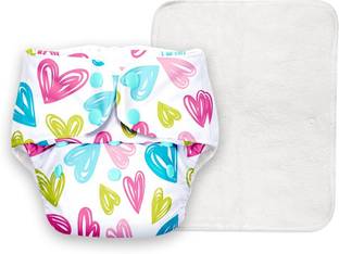 Superbottoms Basic Certified Soft Fleece Lined Pocket Cloth Diaper with 1 Wet-Free Insert (FreeSize Reusable & Adjustable Cloth Diaper,Fits from 5-17 kg, Pink)