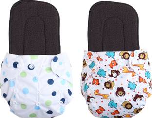 Momease Print Reusable Cloth Diapers + Insert Pad Washable 100% AbsoMomease