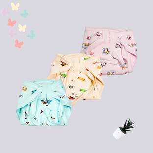 MEGNAM NewBorn Baby Cotton Hosiery Fabric Wide Padded Baby Reusable Nappy Langot