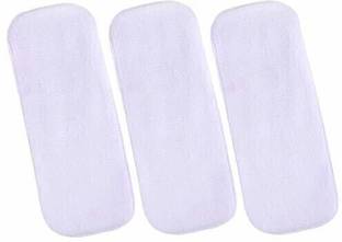 vsol Dry Feel absorber Insert diaper liner for Adjustable, washable and reusable Cloth Diapers (Compatible with pocket diapers/cover diapers) Free size. Microfiber absorber - 5 layers (Pack of 3)