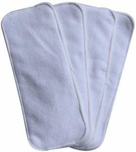 CHARMING STARS High Quality 4 layers Cotton Inserts Liners Cloth Diaper Nappy Reusable Washable for Baby Pad Diapers - S - M (4 Pieces)