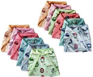 UNIQUELLO New Born Washable Reusable Hosiery Cotton Diapers, 0-6 Months ( PACK OF 12 )
