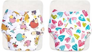 Superbottoms Pack of 2 BASIC Reusable Cloth Diapers | Adjustable, Washable |3M-3Y