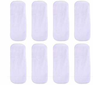 WAHHSON High Quality 5 Layer Cotton Microfiber Insert Liner Reusable Washable Cotton Diaper Nappy Inserts for Baby Cloth Diapers , (S - M) - Pack Of 8