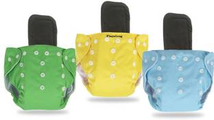 Playalong Baby Reusable Cloth diapers + Insert Pad, Adjustable, 3M-3Y Pack of 3