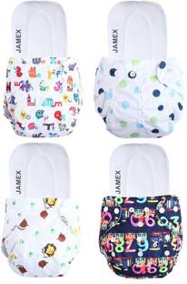 jamex Cloth Diapers with Reusable Insert Pad – 100% Absorption, Washable, for Babies
