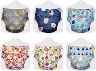 Superbottoms Cloth Diapers for babies - Value Combo Pack of 6 Freesize UNO- New Version