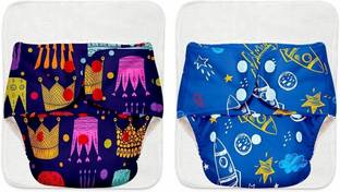 Superbottoms Pack of 2 BASIC Reusable Cloth Diapers | Adjustable, Washable |3M-3Y