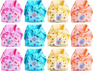 V.B.K Baby Nappy (Langot) (Cloth Diaper), Hosiery Material, Multicolor, Large, 0 - 18 Months
