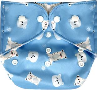 Bumpers Reusable & Washable Organic Cloth Diaper for babies Pack of 1, Sea Blue