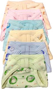 Justlist Fine Quality Towel fabric, Super Soft and Skin Friendly-Reusable Diaper Nappies, Langot for new born Babies - (6-9 Months) - Pack of 6