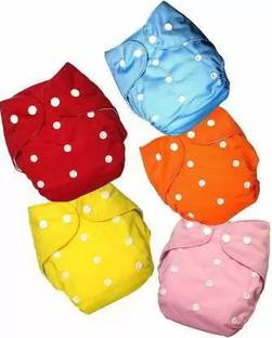 SUBES PREMIUM CLOTH DAIPER FOR BABY 5 PCS.( WITHOUT INSERT PAD ) MULTICOLOUR