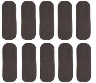 shoplance High Quality 5 Layers Bamboo Charcoal Black Inserts Cloth Diaper (Pack of 10)