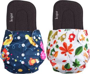 kogar Print Reusable Cloth Diapers + Insert Pad Washable 100% Absorption 0-3 yrs SWLF5