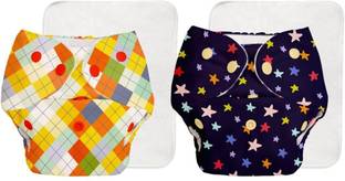 Superbottoms Pack of 2 BASIC Reusable Cloth Diapers | Adjustable, Washable |3M-3Y