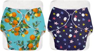 Superbottoms BASIC 2 Cloth Diapers Washable & Reusable for 3M-3Y (2 Shells + 2 Inserts)