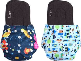kogar Print Reusable Cloth Diapers + Insert Pad Washable 100% Absorption 0-3 yrs BST1