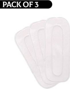 Bouncing Bliss Reusable -Washable Microfiber 5 layer White Inserts Liners - Babies-pack of 3