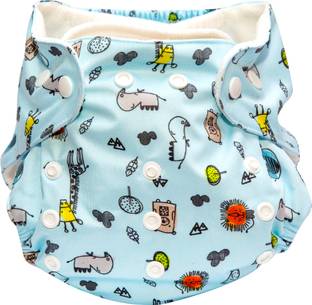 MeeMee Reusable Baby Cloth Diaper with Adjustable Snap Buttons (Pink)