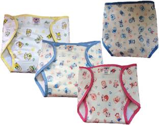 Mother's Choice Waterproof Nappy for Unisex Baby Reusable Loop and Hook PVC NappyPK-4