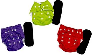 HOUSE OF COMMON Cloth Diaper, Washable Adjustable Infants Nappy with Insert- (0-24 Months)