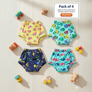 BEEQU Padded Underwear Pack of-4 Potty Training Pants for Babies 12-18 Months