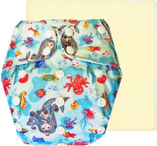 Dumbledo Reusable Washable Quick Dry 1 Blue Cloth Diaper With Insert