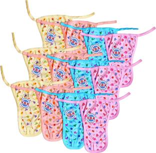 V.B.K New Born Baby Nappy, Nappies, Langot - Hosiery Soft Material Set Of 12 (Multicolor)