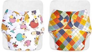 Superbottoms 2 BASIC 100% Organic Cloth Diapers 2 with Quick Dry pads | 3m-3yrs - Assorted