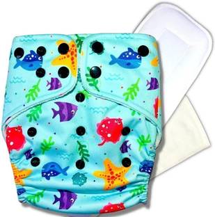 Earthy Lanes Cotton Cloth Washable, Reusable & Adjustable Diaper for Babies