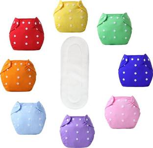 Hokista Reusable Cloth Baby Diaper with insert pad, Adjustable Diaper (Pack of 2)