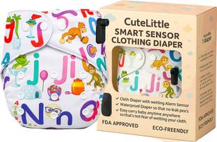 CuteLittle Smart Cloth Diaper with Wetness Alert Sensor - Reusable, Soft on Baby’s Skin P1