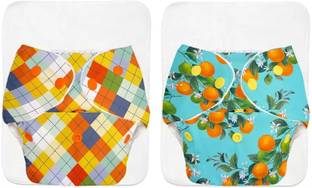 Superbottoms 2 BASIC 100% Organic Cloth Diapers 2 with Quick Dry pads | 3m-3yrs - Assorted