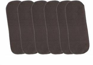 Alya Pack of 6 Baby Bamboo Charcoal Microfiber(4 Layers) Insert Pad For Cloth Diapers