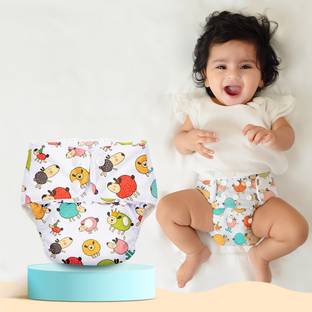 Superbottoms Basic Certified Soft Fleece Lined Pocket Cloth Diaper with 1 Wet-Free Insert (FreeSize Reusable & Adjustable Cloth Diaper,Fits from 5-17 kg, Sheep)